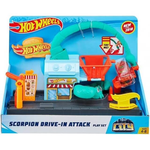 Hot Wheels Scorpion Drive in Attack - city series / track hotwheels / jalur hot wheels