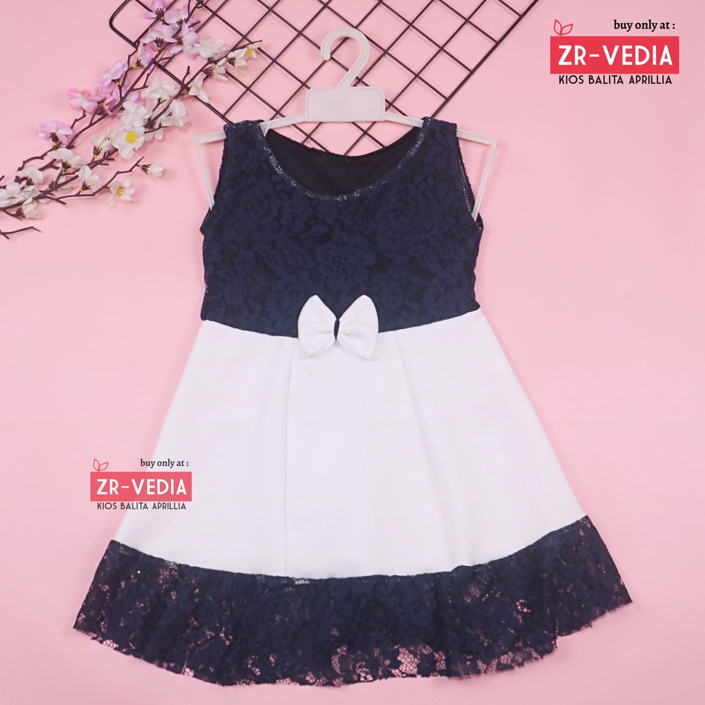 Dress Zulfa uk 4-5 Tahun / Baju Brukat Import Dres Brokat Anak Perempuan Pakaian Balita Cewek