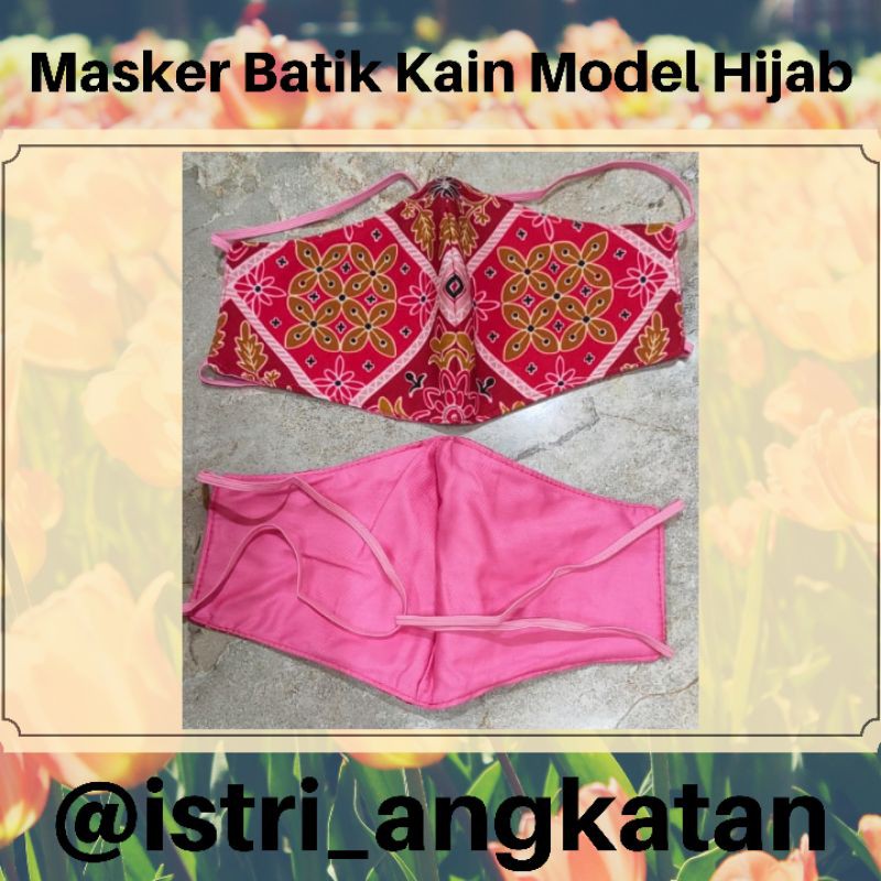 Masker Batik Kain Model Hijab