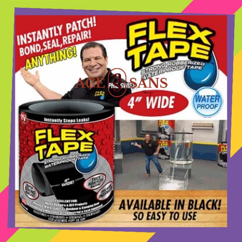 

Flex tape 4 Inch x 1,5 M Isolasi Ajaib Lakban Super Kuat Waterproof I Flex Tape I Lakban I Isolasi