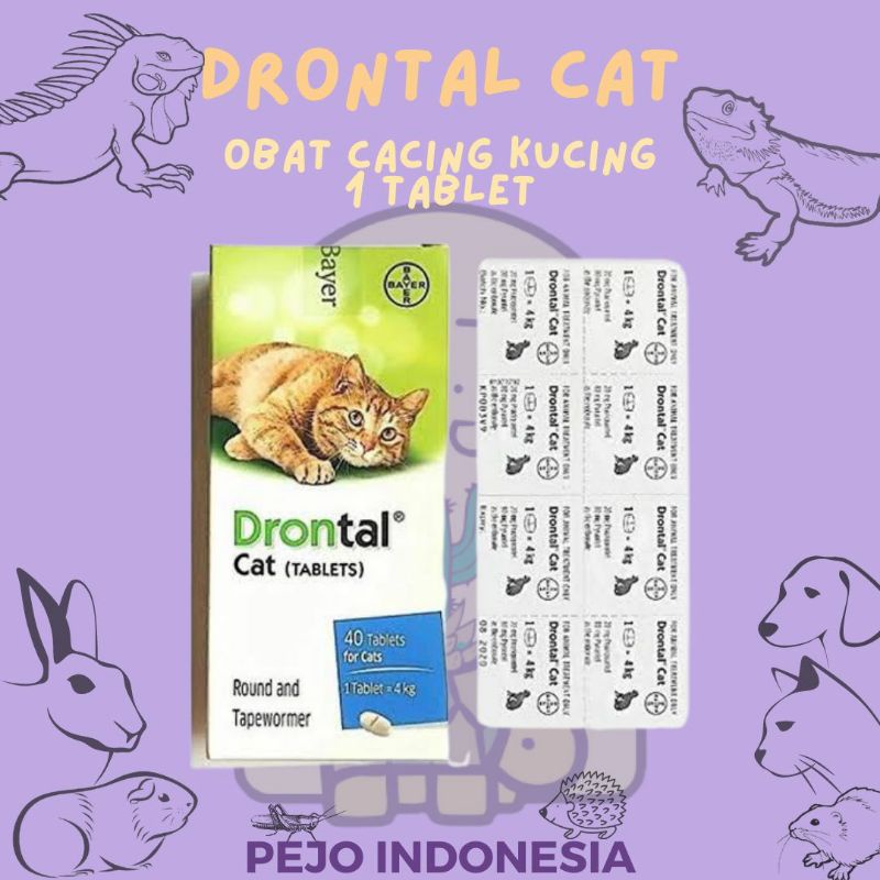 Drontal Cat Original TabletObat Cacing Kucing Kitten