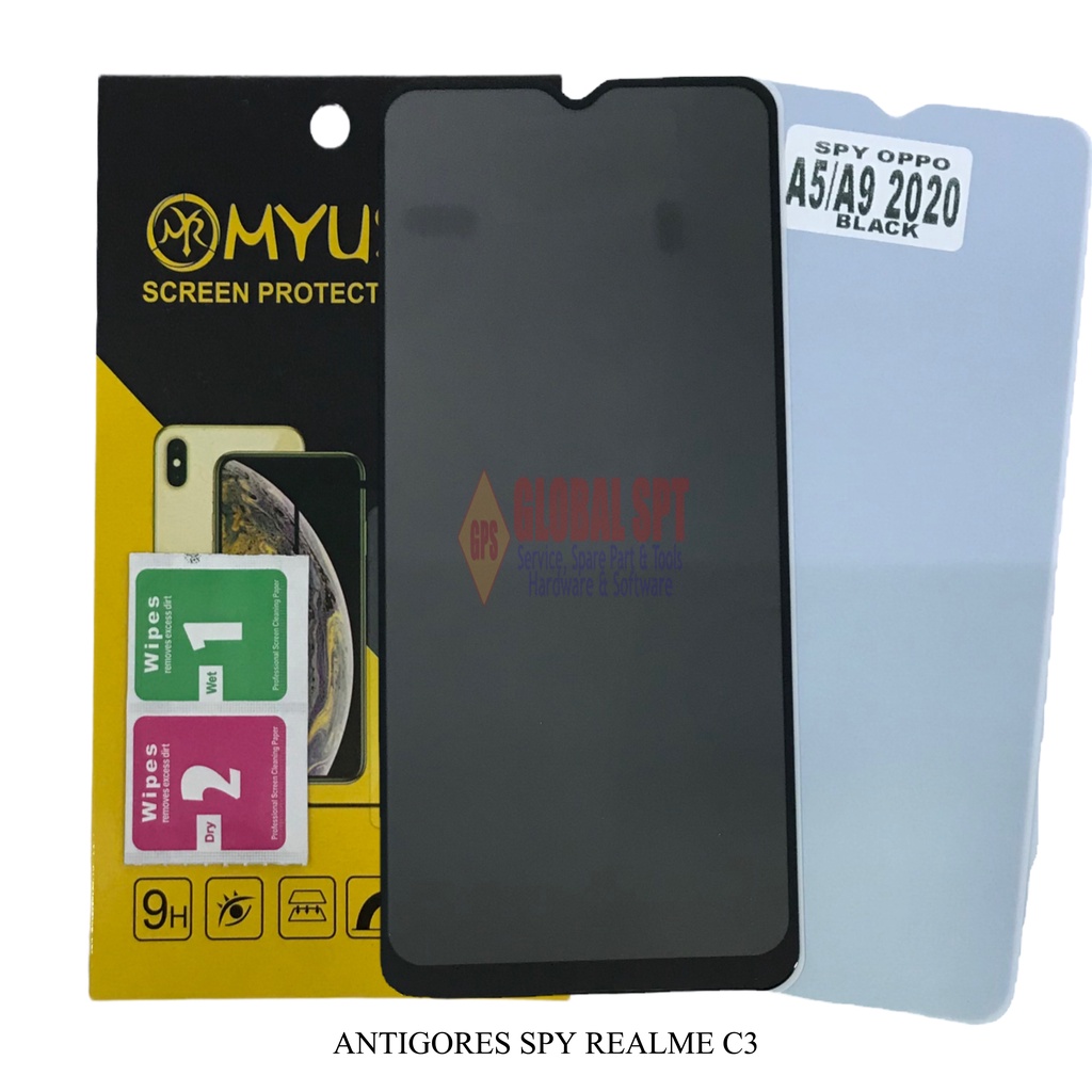 SPY REALME C3/ ANTIGORES SPY / TEMPERED GLASS REALME C3