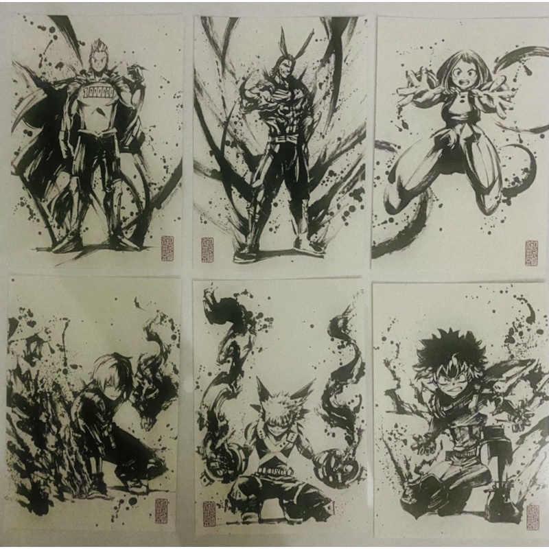 Official Boku No Hero Academia/ My Hero Academia Ink Postcard