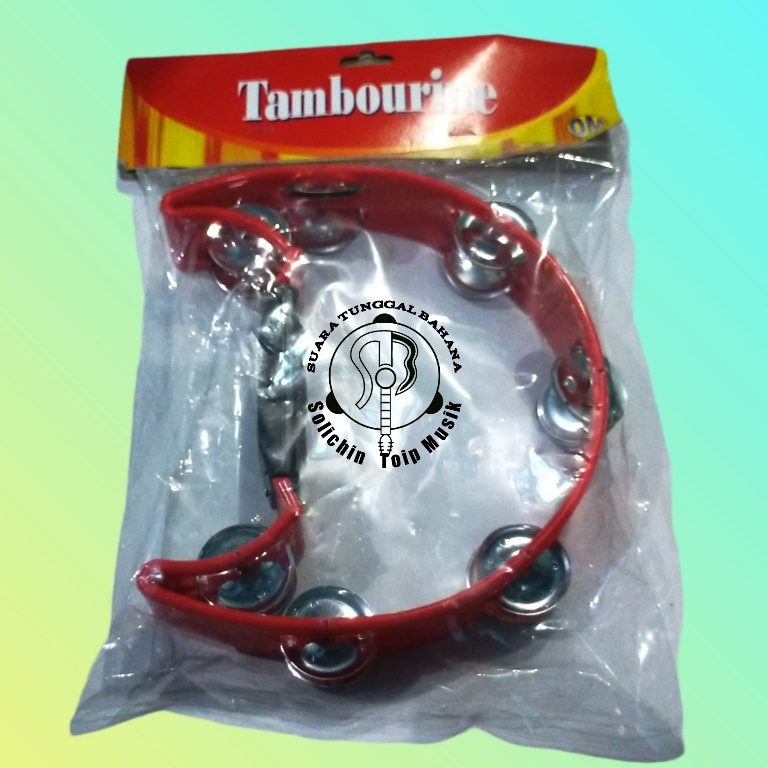 Tamborin Kecrek Murah Berkualitas | Solichin Toip-PVC Merah_Tamb R1