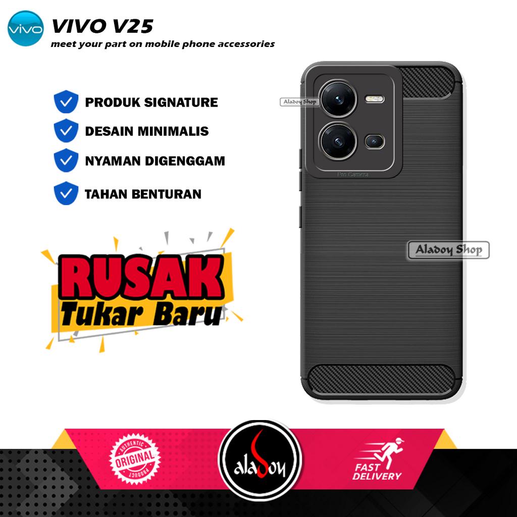 Case Vivo V25 Ultra Slim Ipaky Carbon Premium Softcase Casing