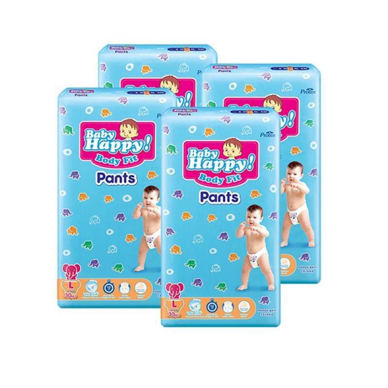 Baby Happy Pants Ukuran M34/L30/XL26/XXL24 Popok Type Celana - Harga Terjangkau