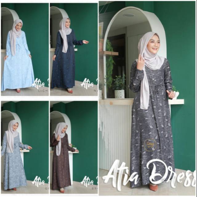 Atia dress by dhiya official / gamis busui