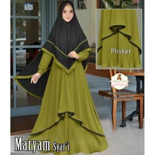 Gamis Jumbo Maryam Plisket Baju  Pesta  Big  Size  XXXL 