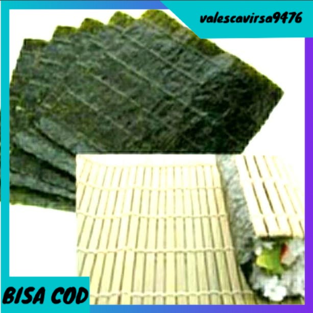 

⭐BISA COD⭐ paket murah nori 10 lembar +sushi roll penggulung sushi