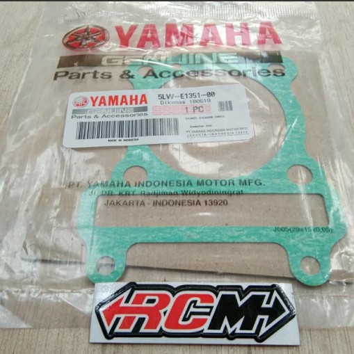 GASKET PERPAK PAKING CYLINDER BLOK BAWAH MIO LAMA SPORTY KARBU MIO SOUL KARBU ORI YGP 5LW-E1351-00