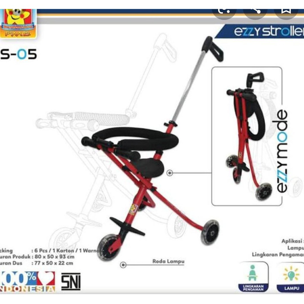 [FREE PACKING KARDUS] Stroller Anak Micro Trike PMB S 05, EZ 03, EZ 02 / Magic Stroller Smart Trike Ezzy Stroller PMB S-05 Mini Trike