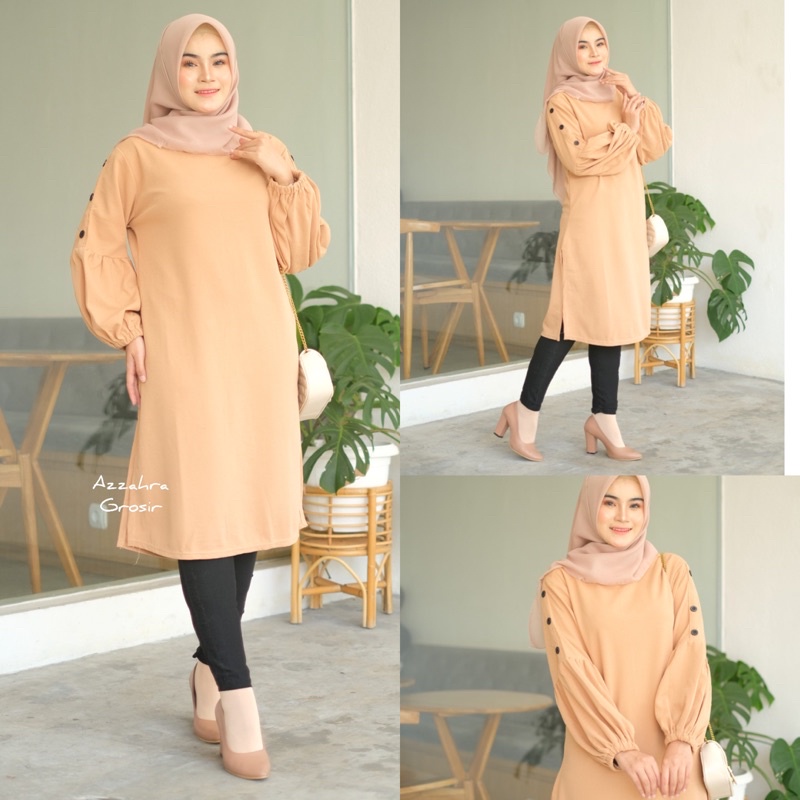 Uniqlo Tunik - Tunik Milano Premium LD100+ / Tangan Balon Modern / Balonia Tunik / 285-6172