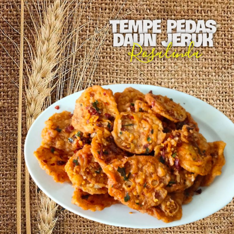 

cemilan keripik tempe janda bocil pedas daun jeruk 250gr.