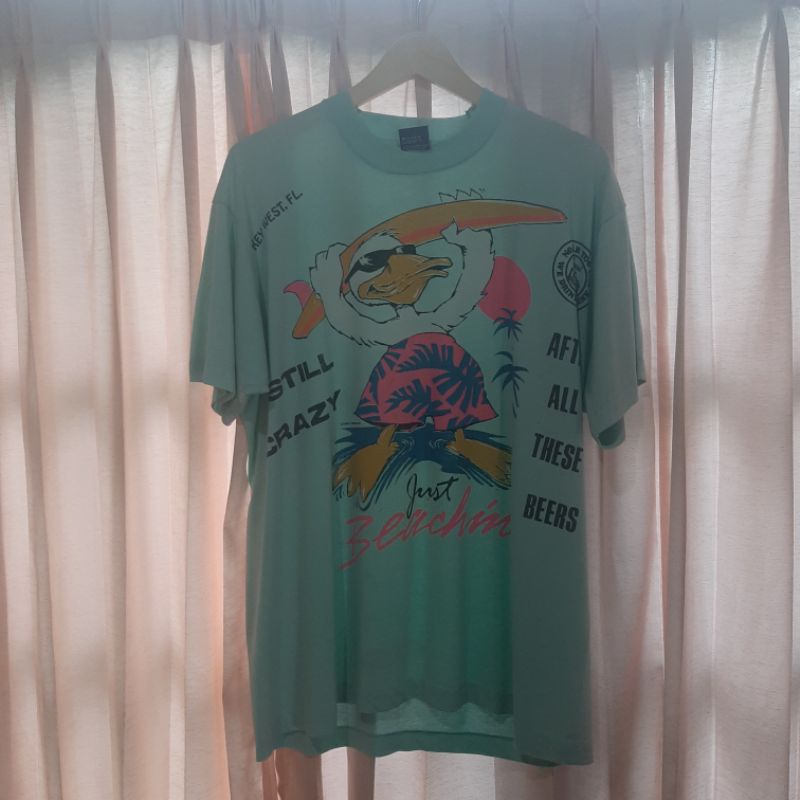 kaos t shirt DUCK tag SCREEN STARS BEST copyright 1987 Vintage single stitcht size XL second