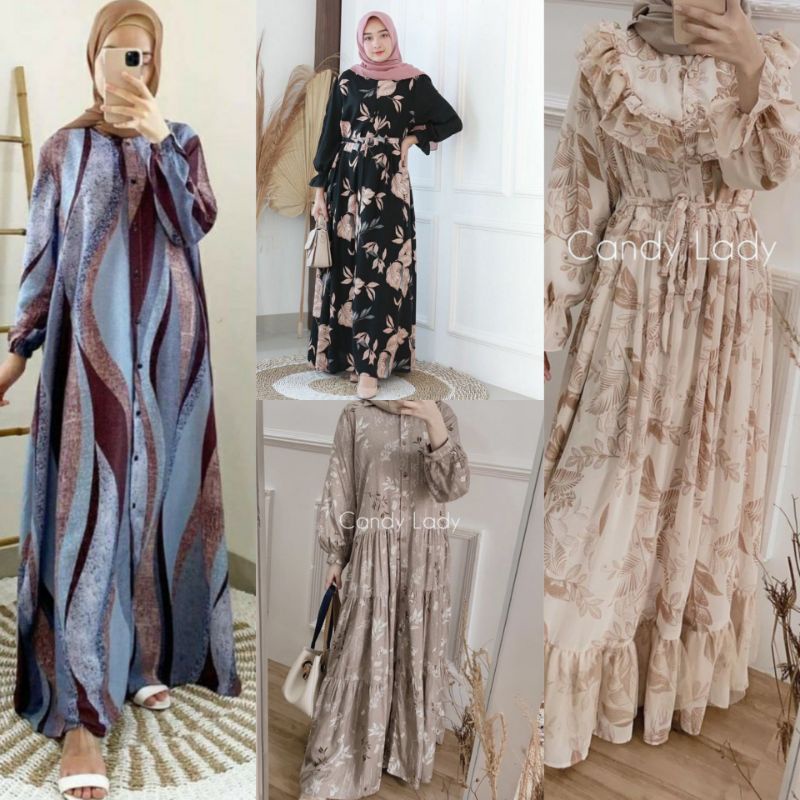 GAMIS RAYON PREMIUM BUSUI JUMBO LD 100-110 PJ 130 /MAXY DRESS PREMIUM AZRAF DRESS