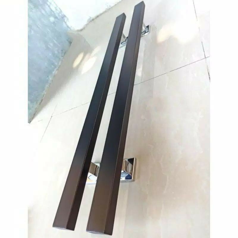 handle pintu 100cm 120cm full black gagang tarikan pintu pegangan pintu stainless