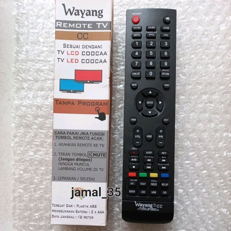 REMOTE REMOT TV COOCAA LCD LED MULTI WAYANG