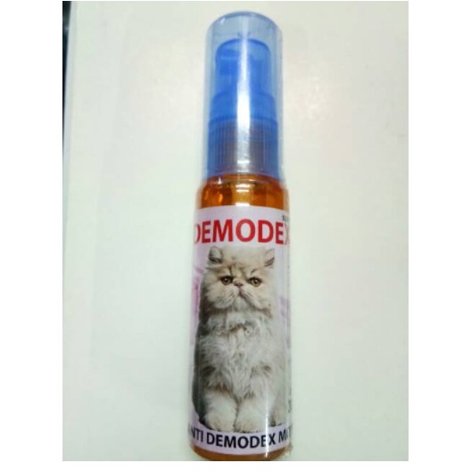 Demodex Spray Cat - Obat Scabies Kucing Anti Kutu Tungau Mites Kudis Jamur Botak Pita Merah Kucing