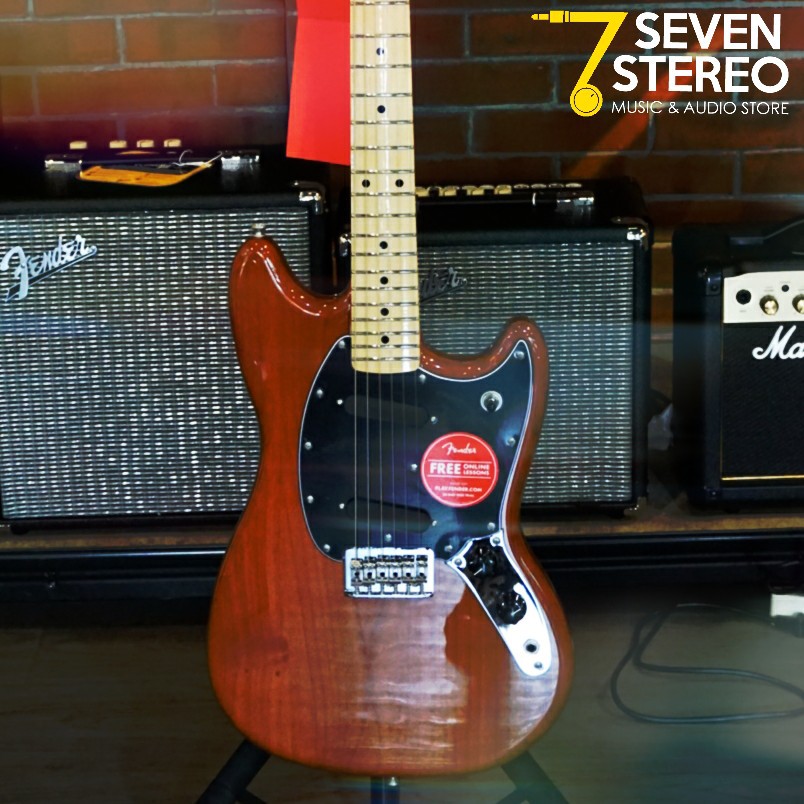 Fender Special Edition Mustang Electric Guitar, Maple FB, Faded Mocha