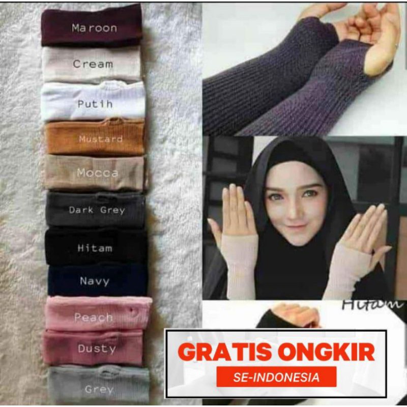 Manset tangan handsock rajut Inner hijab Ciput rajut premium Ciput kaos premium Daleman kerudung Dal