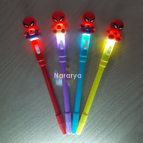 

2x Gel Pen Spiderman / Gel Pen Karakter / Gel Pen Lucu / Pulpen Lucu / Alat Tulis Sekolah