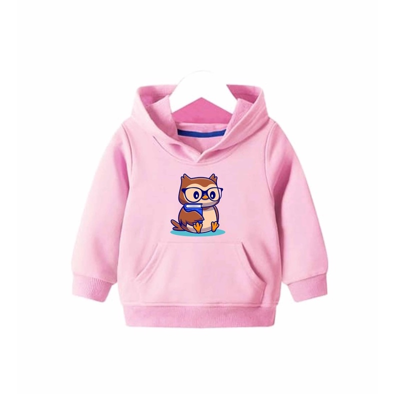 Hoodie The owl Sweater Pakaian Fleece Anak M - XXL