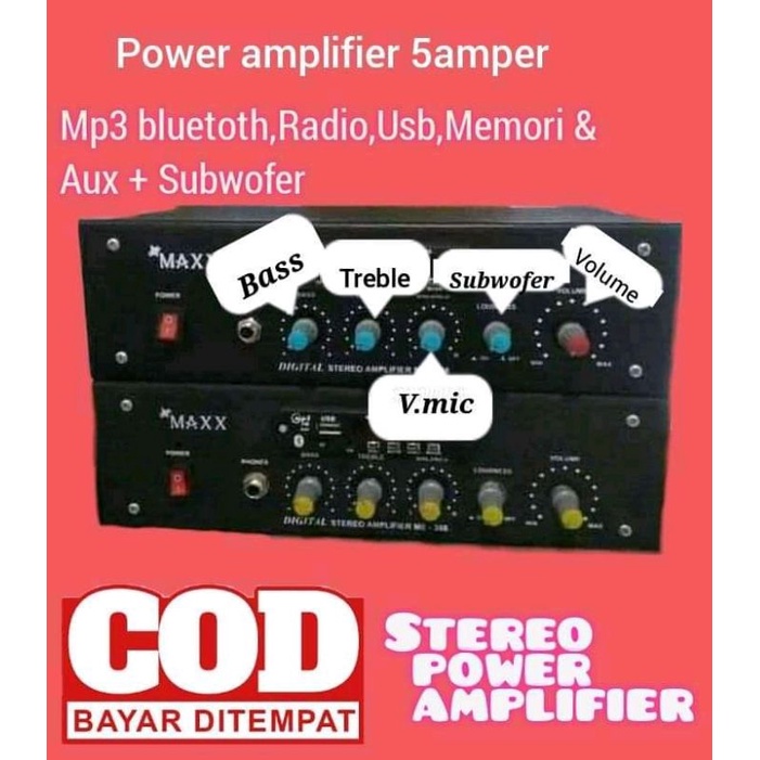 power amplifier 5amper Ct32 subwofer + mic karaoke