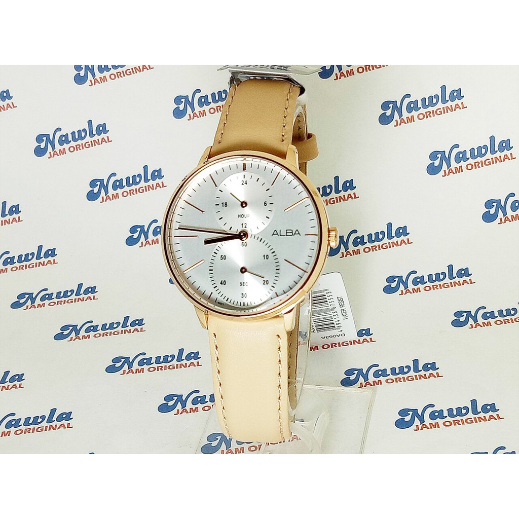 Alba Prestige A3A010X1 Silver Dial Leather - Jam Tangan Pria A3A010