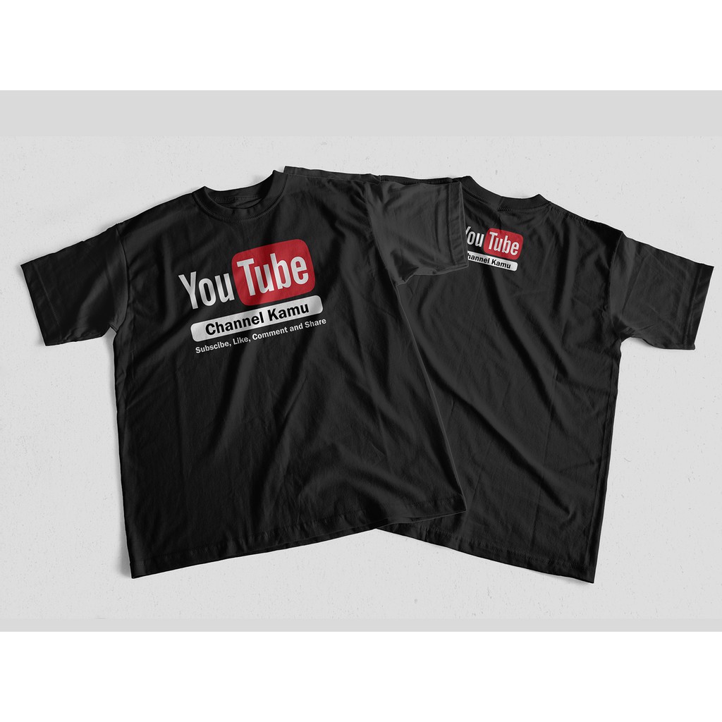 KAOS YOUTUBE PREMIUM COMBED 30S (plus nama channel)