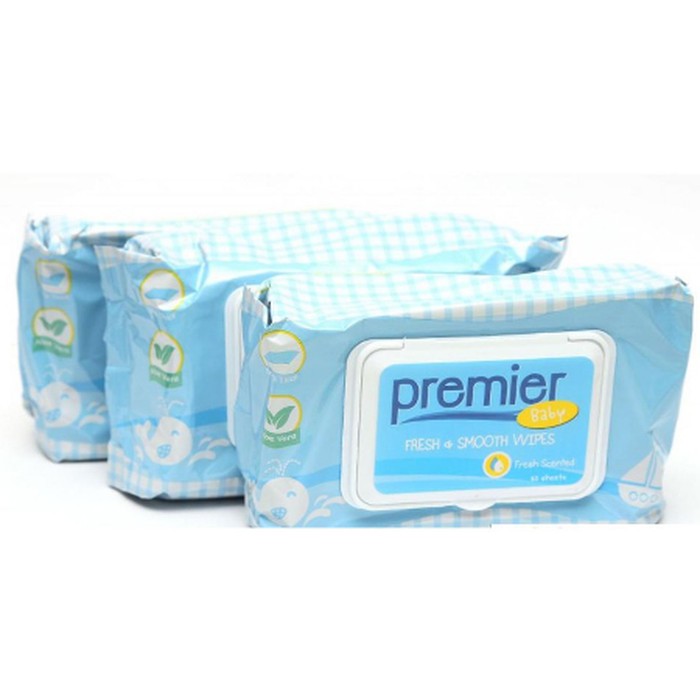 Premier - Baby Soft &amp; Smooth Wipes 3pack x 50s