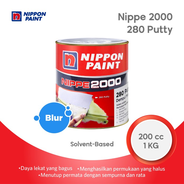 Nippon Paint - Nippe 2000 280 Putty -1kg- Cat Dempul Mobil