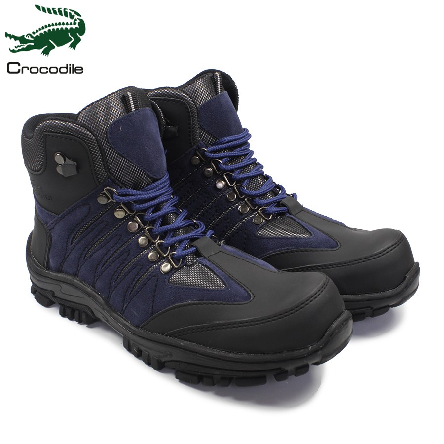 Sepatu Crocodile Hauler Navy Boots Safety Working Kerja Lapangan Proyek Boot Pria Terlaris