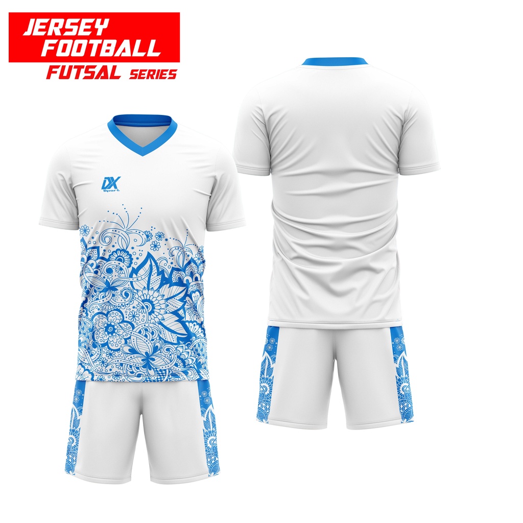 BAJU JERSEY BOLA FUTSAL DX BATIK FULLPRINTING ONE SET PREMIUM