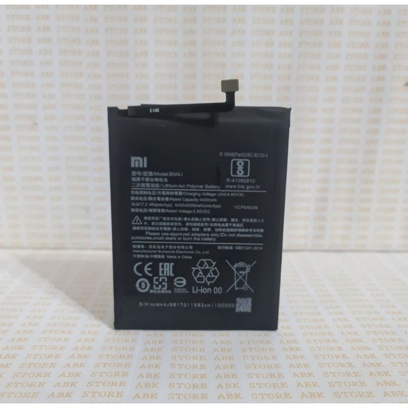 BATTERY BATRE BATRAI BATERAI XIAOMI REDMI NOTE 8 PRO BM4J ORIGINAL