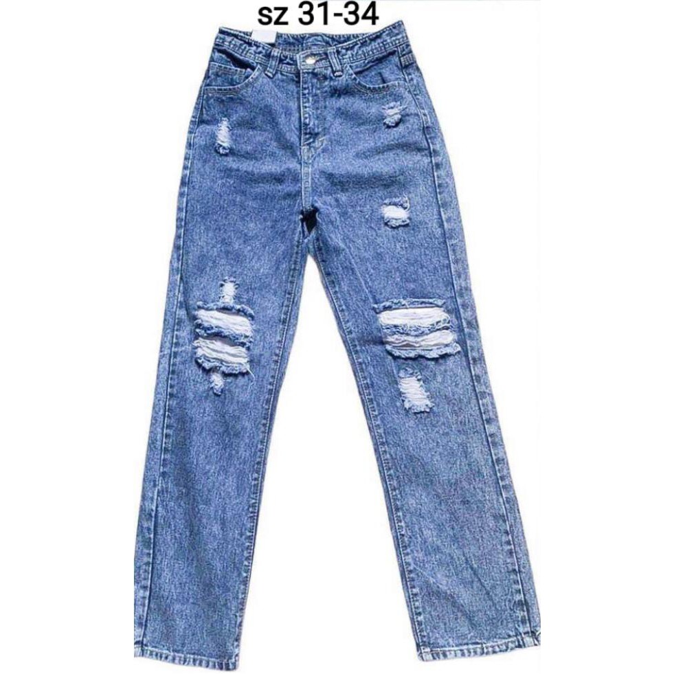 Celana Panjang Jeans Wanita Boysfriend Sobek 27-30 31-34 Bisa Bayar Ditempat(COD)