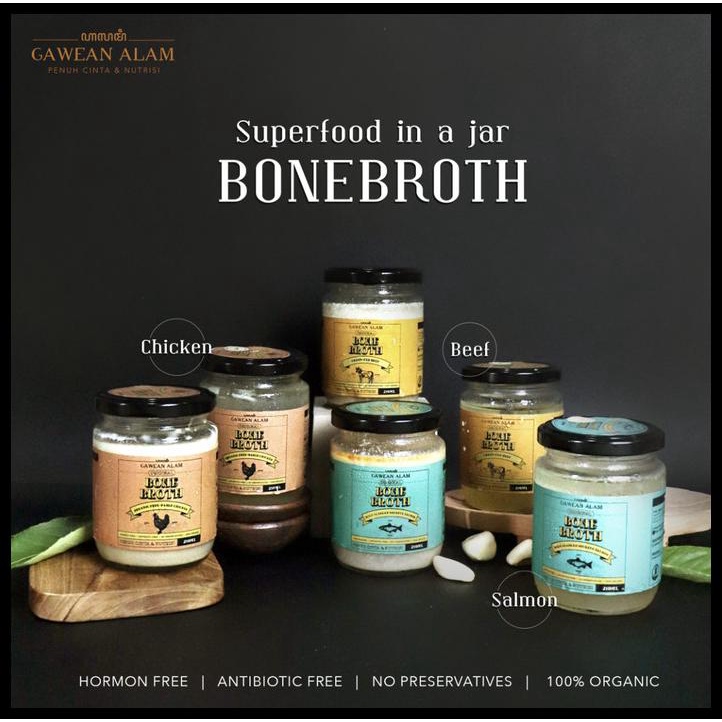 

TERBARUU!! Organic Free Range Chicken Bone Broth - Kaldu Ayam Kampung Organik COD