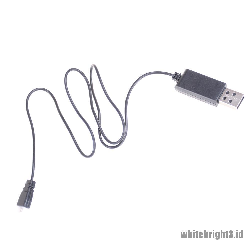 (white3) Kabel Charger Baterai Lipo USB 3.7v Untuk H8 MINI Syma X5C XH