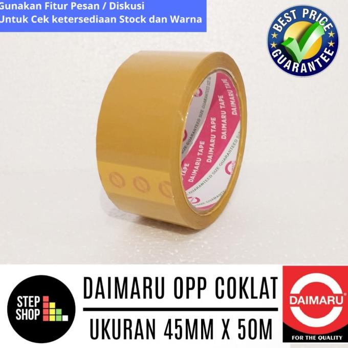 

Promo Awal tahun DAIMARU OPP COKLAT - LAKBAN COKLAT - SELOTIP COKLAT - 45mm X 50M Promo Awal tahun