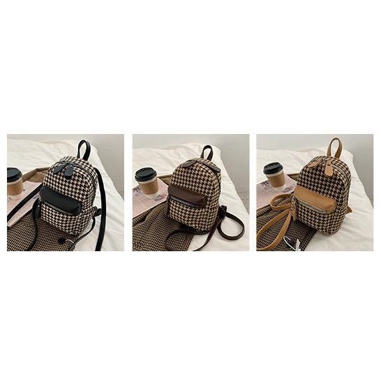 MV_Marvelouz MV806323 tas RANSEL Mini Stylish wanita import terbaru 1kg bisa 3 tas import motif kotak2