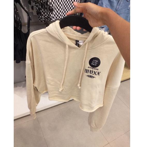 SALE SWEATER Hoodie Wanita Crop  HM  ORIGINAL N7G8