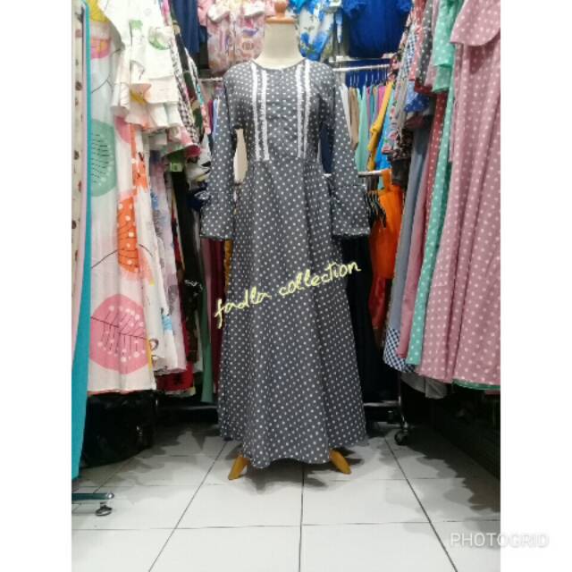 Gamis polkadot katun