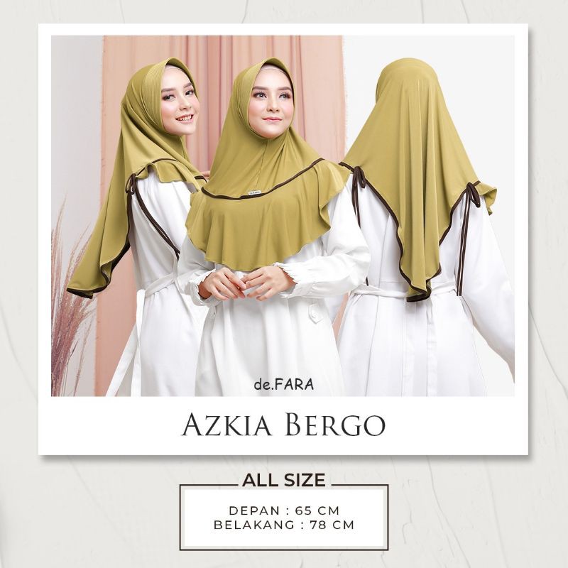 Azkia bergo by defara  | Hijab instan murah | hijab style | hijab kekinian cantik | hijab premium