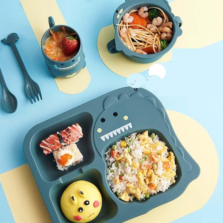 Murah Diskon NEW 3DTableware Set Peralatan Makan Bayi Baby Feeding Set Kado anak perlengkapan bayi 6 in 1 bayi anak