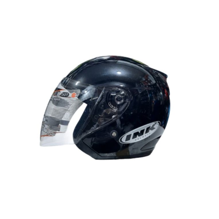 Helm INK Centro Solid Hitam Glossy Original 100% Asli