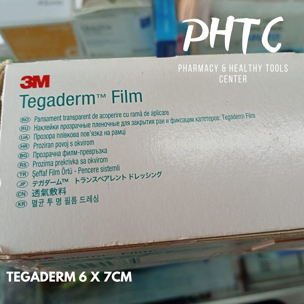 3M Tegaderm Film 1623W 6cm x 7cm l Plester Infus l Plaster Bening Anti Air - Ecer