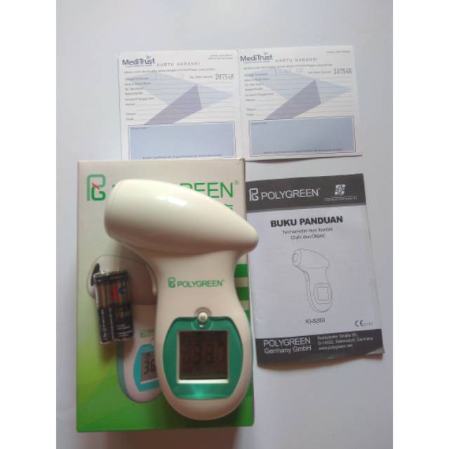 Termometer digital infrared polygreen/termometer tembak/thermometer non contact polygreen