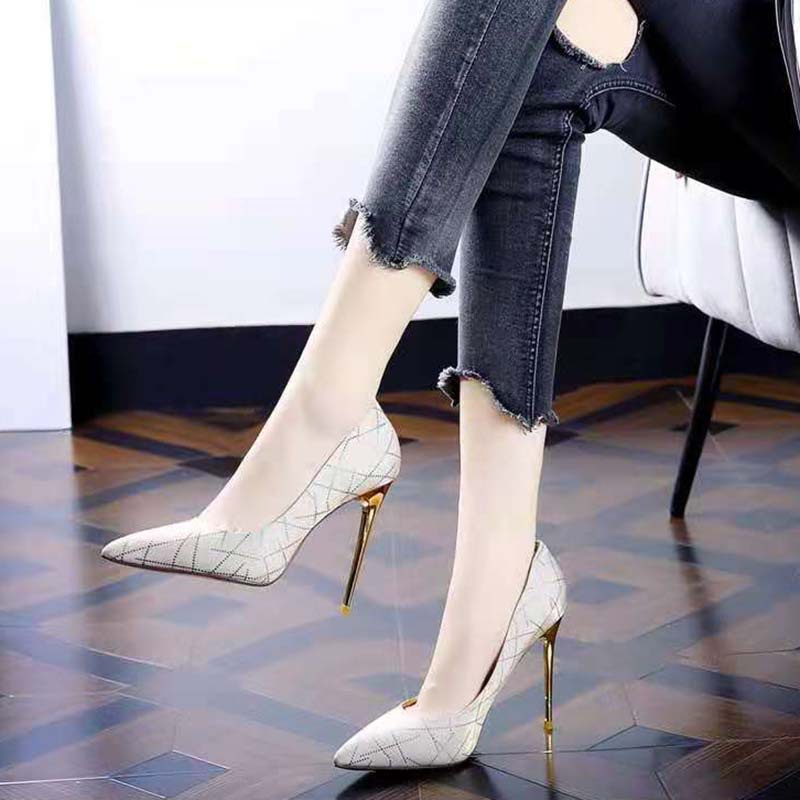 RYS - Elegant Auros Sepatu Heels Slip On Wanita Fashion Pesta - Ori Import