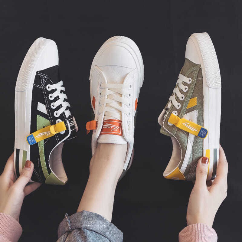 Sepatu Wanita Kanvas Korean Style Sneakers Shoes Terbaru Bahan Kanvas Import