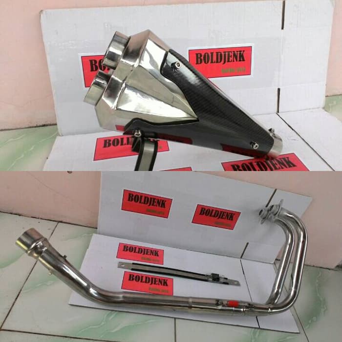 Knalpot racing custom K. Z1000 fullset Ninja250/Z250 dll