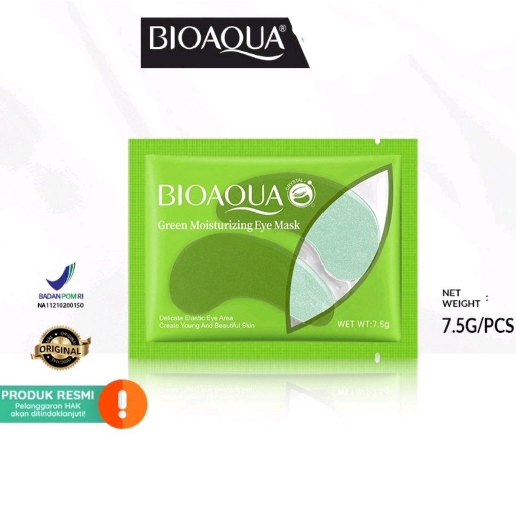 Bioaqua Green Moisturizing Eye Mask Masker Mata Hijau Original BPOM